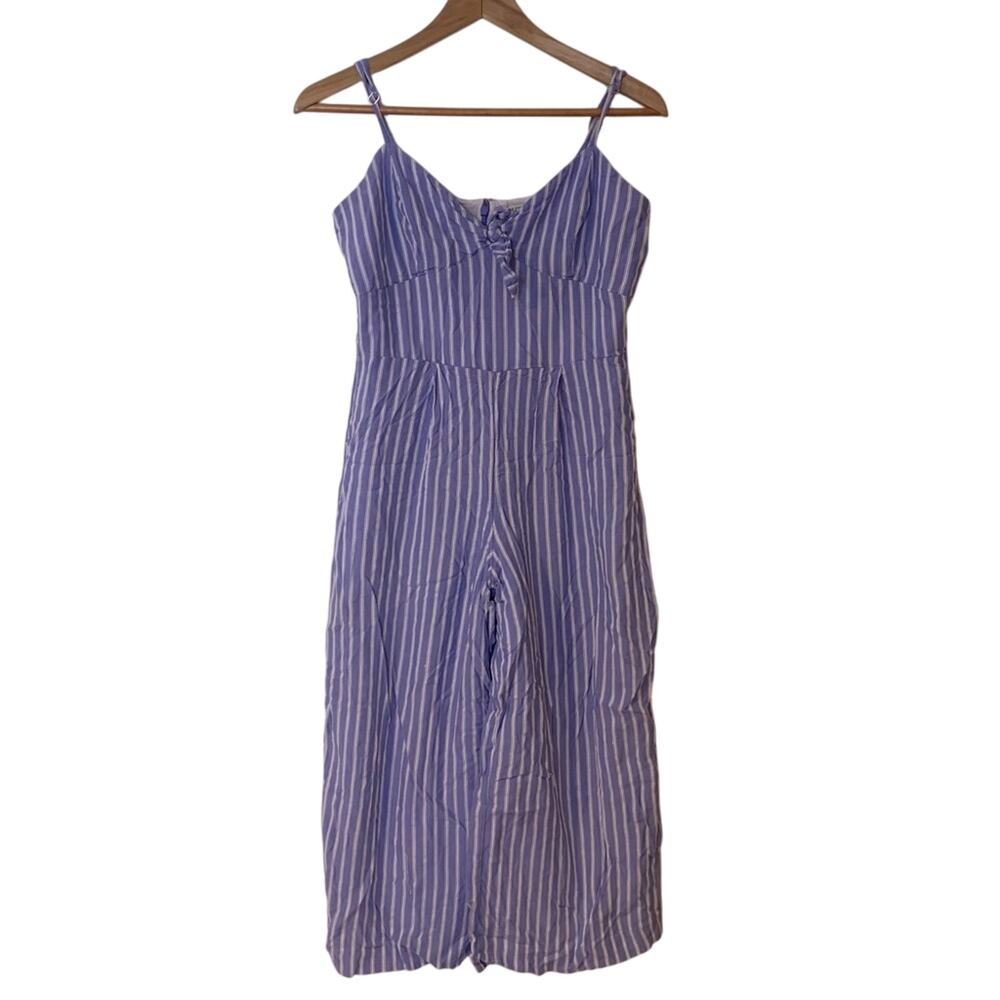 J.Crew Striped Blue and White Jumpsuit size 6